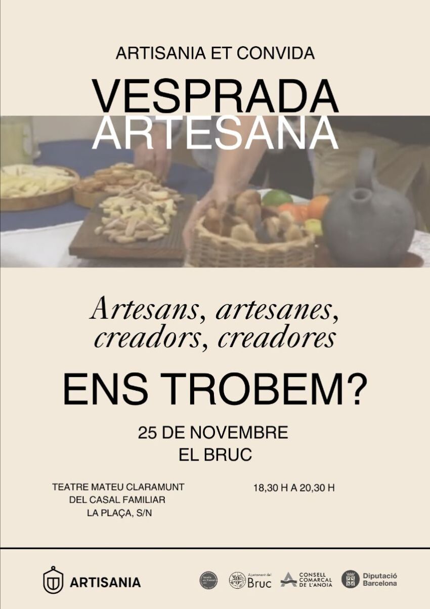 Vesprada Artesana: un espai per escoltar, dialogar i imaginar el futur de l’artesania a l’Anoia